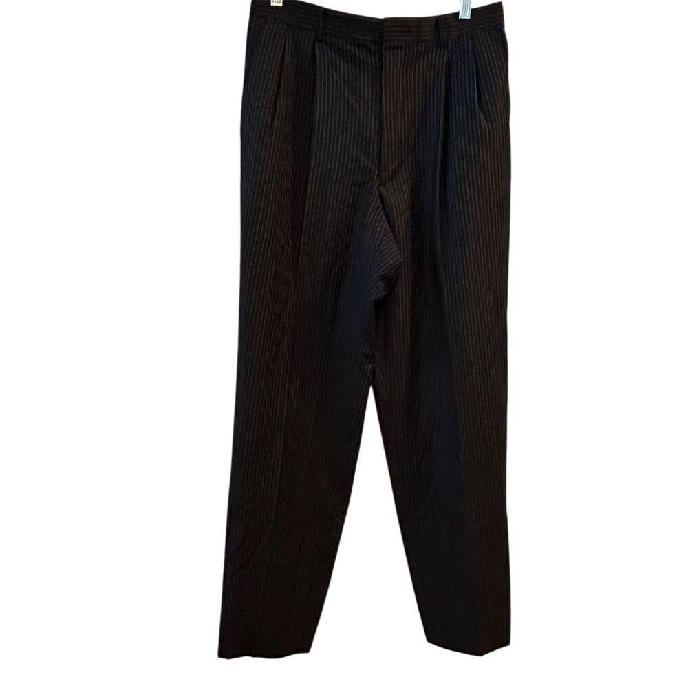 Paco‎ Rabanne Men's Pinstripe Dress Pants Size 30 Multicolor Pleated